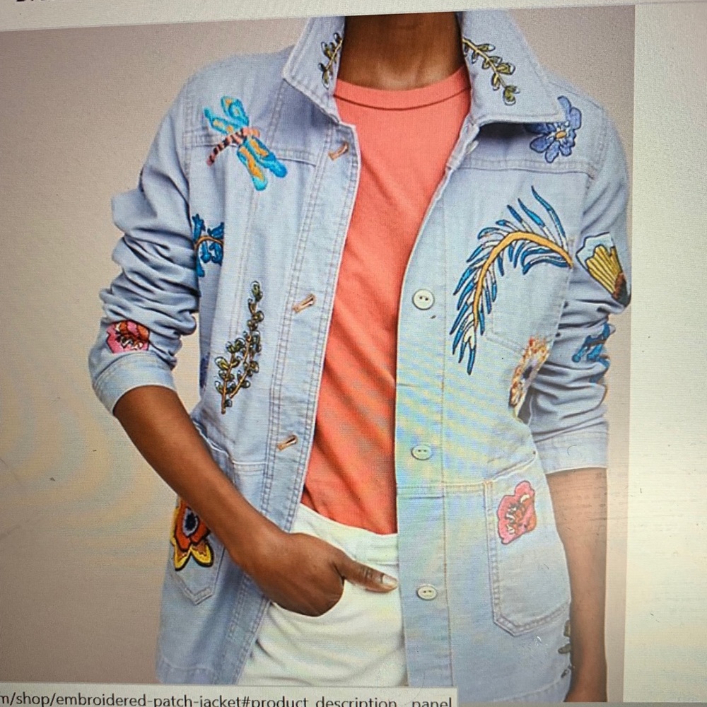 Anthropologie Embroidered Jacket